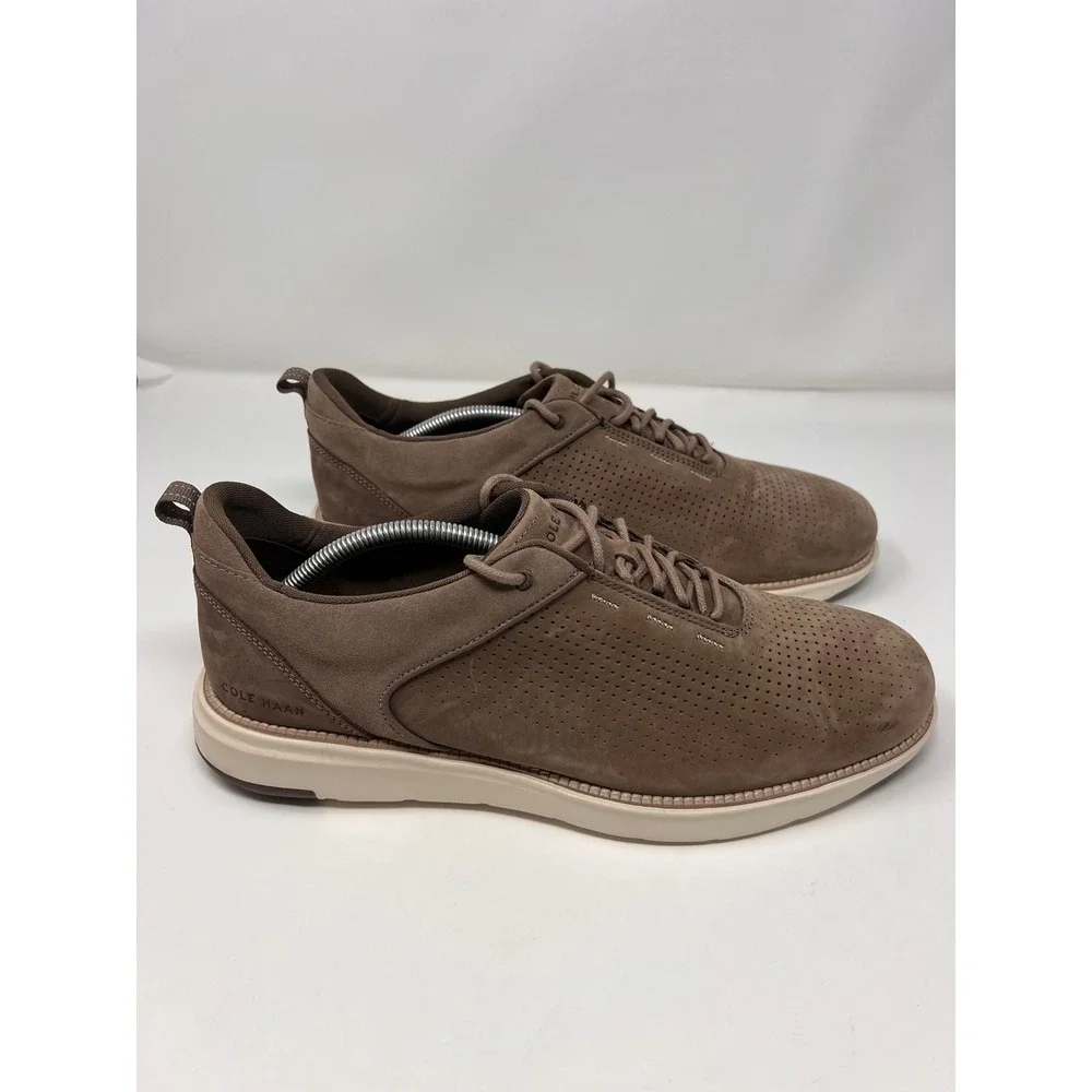 Cole Haan Men's Grand Atlantic Textured Lace Up Sneakers Mens 11.5M Brown EUC